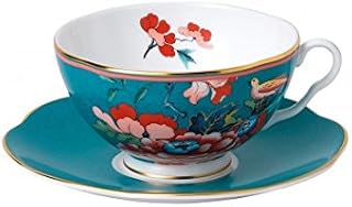 Wedgwood Paeonia Blush Teacup & Saucer Green, (40032097)