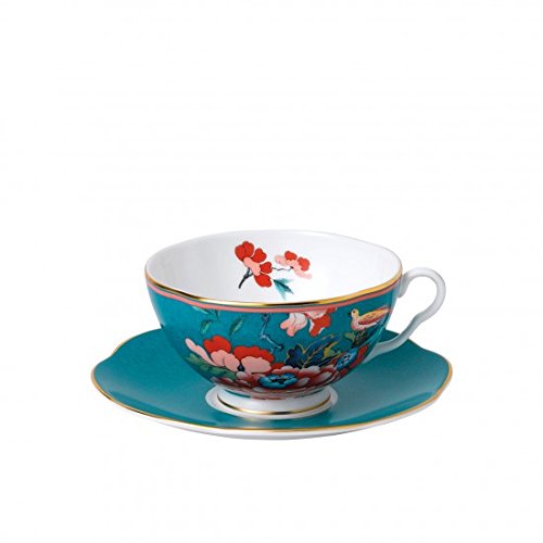 PAEONIA Blush grün Teetasse und Untertasse Set Cover