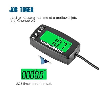 Runleader Digital Maintenance Tach/Hour Meter,Battery Replacement,Dual-Color Backlight for Motorcycle Small Gas Engine Outboard Motor Pressure Washers