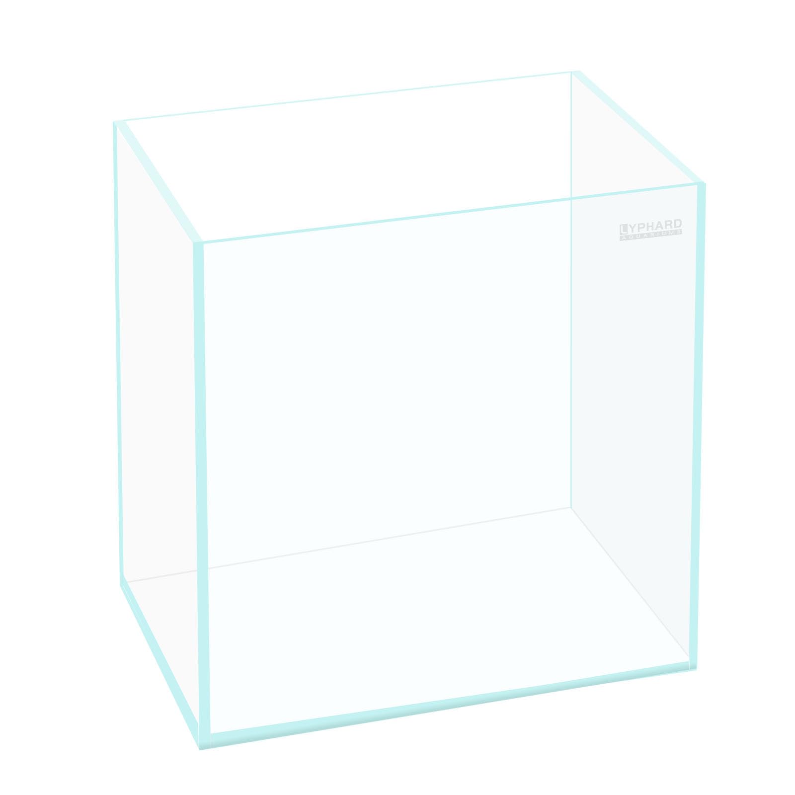 39 Gallon Tall Rimless Aquarium, Ultra Clear Low Iron Large Fish Tank, L19.7×W19.7×H23.6 Glass Thickness 10mm with EVA Foam Leveling Mat