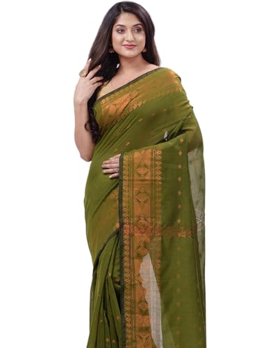 dB DESH BIDESH Women`s Bengal Cotton Silk Pure Handloom Cotton Saree Kohinoor...