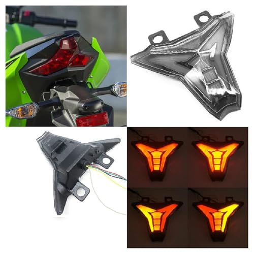 Luz trasera integrada de freno y giro para Kawasaki Ninja ZX-10R y 6R 2016-2024 2