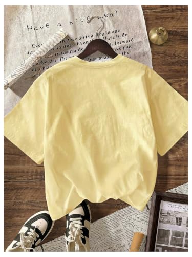 Image of RoseSeek Women's Cute Embroidered Tops Crew Neck Short Sleeve T Shirts Casual Going Out Tops