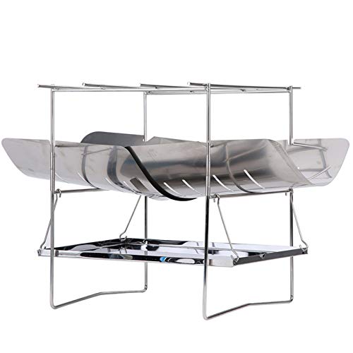 Klappbarer Holzkohlegrill Outdoor Grill Edelstahl BBQ Camping Kochen Werkzeug
