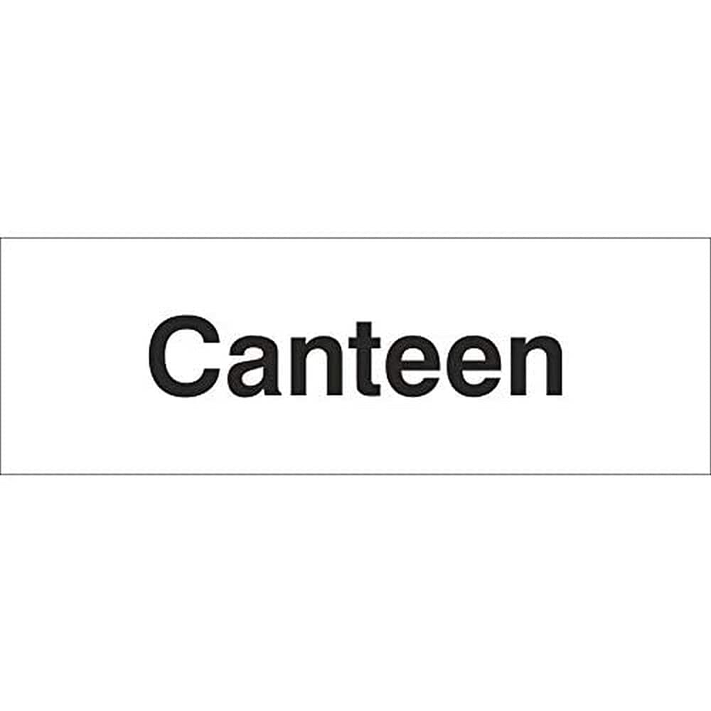 Canteen Door Sign 300mm x 100mm - Self Adhesive