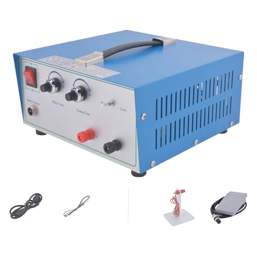 Feiphla Soldadora por Puntos De JoyeríA,Soldadora por Puntos Pulsante con Efecto Brillo,con Pedal, para Soldar Joyas De Oro BleuClair-80A(220V)