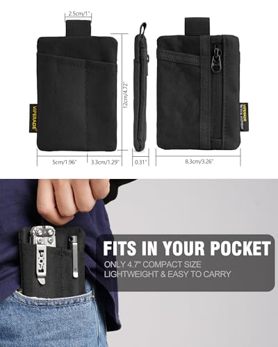 VIPERADE VE29 EDC Pouch, Pocket Organizer with 3 EDC Pocket Slots, EDC Pocket Pouch with Zipper Pocket for EDC Gears, EDC Pocket Organizer for Everyday Carry - Image 2