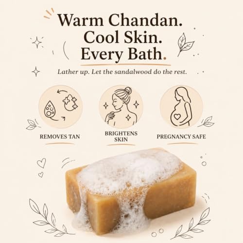 Image of Rustic Art Sandal Soap (100 g (Pack of 2)) | Skin Brightening, Tan Removal | Organic, Natural