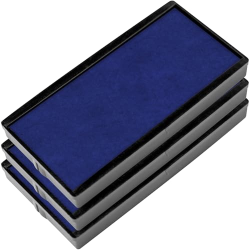 E/40 Replacement Pad Compatible for COLOP Printer 40 - Water Based, Non-Toxic - Pack of 3 - Blue