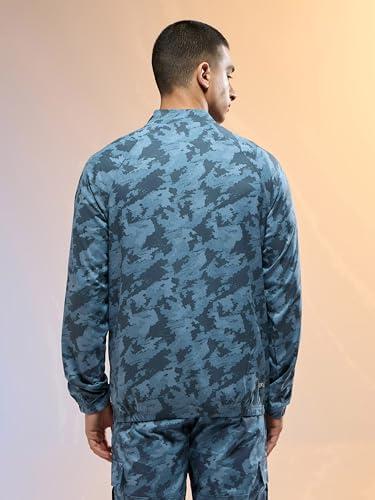 Image of TECHNOSPORT Men's Slim Fit Printed Regular Jacket With TS Flexi, SPF50+, Quick Dry for Regular Use