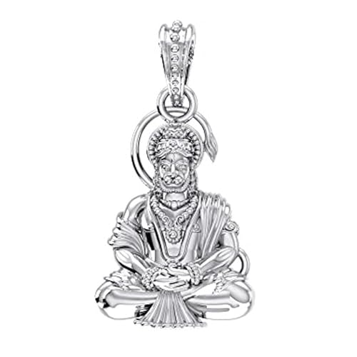Pendentif Hanuman argent 925 d'une pureté exceptionnelle pour homme et femme, amulette Bajrang Bali