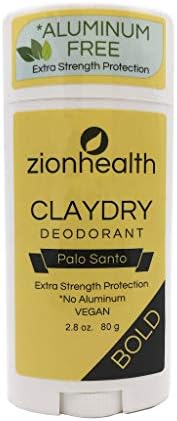 Zion Health Clay Dry Bold Deodorant Stick 2.8 oz Palo Santo