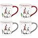 Produktbild CREOFANT 4 Stück Tassen 3D Wichtel Design · 350ml · 4 Stück Tasse Keramik · Weihnachtstasse Weiß · Weihnachten Geschirr · Wichtel Geschirr · Wichtelmänner · Teeservice · Glühweinbecher