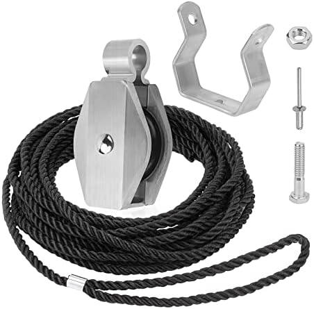 GRONGU Extension Ladder Rope & Pulley Kit Replacement Part Compatible with Werner Aluminum and Fiberglass Extension ladders Replacement for Werner 31-12 Pulley Kit and AC30-2 Extension Ladder Rope