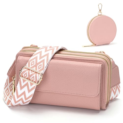 Handygurt Mit Tasche – Abnehmbar, Verstellbar (100-140 Cm), Rosa, Für Smartphone, Geld Und Karten