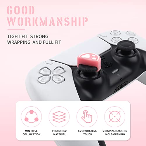 Image of 6 Pcs Cute Thumb Grip Button Cap Compatible with PlayStation 5 (PS5), PlayStation 4 (PS4), Xbox One, Xbox Series X /S, Nintendo Switch Pro Controller Joystick Grips Accessories