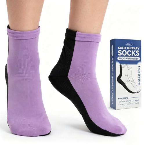 Cold Therapy Stocks Reusable Gel Frozen Stockings Slippers for Feet Heels Injures Swellin...