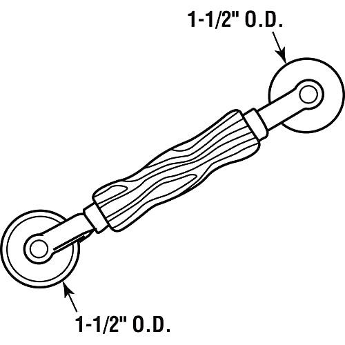 Image of Prime-Line P 7508 Screen Rolling Tool with Wood Handle and Steel Ball Bearing Wheels (Single Pack)