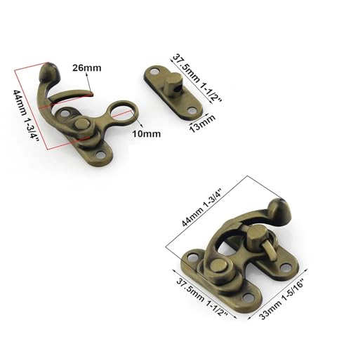 Boucle de verrouillage en métal bronze clair style haute finition - 4