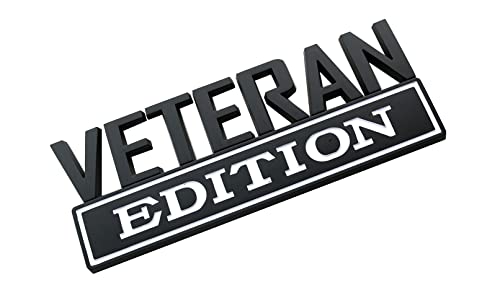 Image of 1x 7 Large Veteran Edition VA Emblem Badges Decal Car Flag Decal Military Replacement for F150 F250 F350 Chevy Silverado 1500 2500 Chevrolet C10 C15 ((White)