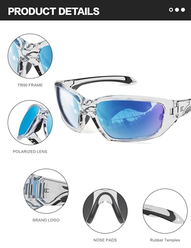 Image of BIRCEN Sport Polarized Sunglasses for Men - Women:UV Protection Shades for Fishing Driving Cycling Running