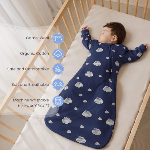 Image of Unisex Sleeping Bag for Babies and Toddlers 1.0 Tog Sleep Sack 18-36 Months, Baby Sleep Sack, Newborn Sleep Sack, Wearable Blanket Baby, One Piece Long Sleeves, Gifts for Toddlers