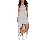 Vestiti Donna Eleganti Estivi Lunghi Canotta Vestito Vintage Moda Casual Senza Maniche Rotondo Collo Larghi Orlare Irregolare Breve Di Fronte Lungo Spiaggia Abito Abiti Vestitini