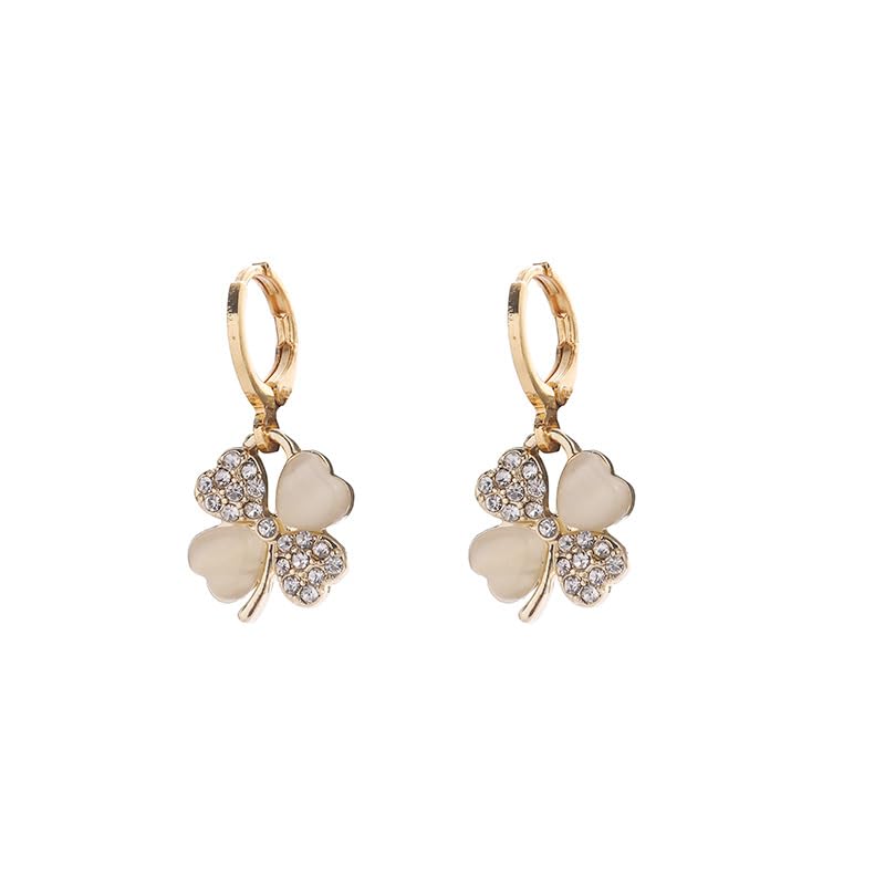 Myjewel Unique Lucky Heart Shaped Four-Leaf Clover Earrings Titanium Steel Charm Earrings For Women (B0CZJLQDSQ) Amazon Price History, Amazon Price Tracker