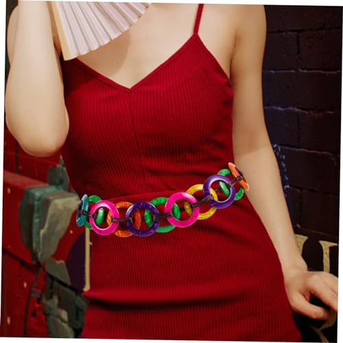 VOSAREA Multi Colored Braided Rope Belt for Women Lightweight Tie Back Waist Cinch Elegant Decorative Accessory for Dresses and Skirts Durable and Fade Resistant Fashion Waistband4