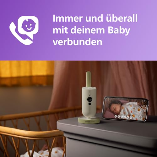 AVENT Philips Connected Babykamera mit App, Private und sichere Verschlüsselung, Audio, 2-facher Zoom, Nachtsichtfunktion… – Ansicht 2