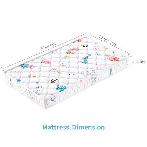 Premium 5" Crib Mattress and Toddler Mattress, Dual-Sided and Firm, Hypoallergenic Crib Mattress, Fits Standard Crib and Toddler Bed