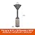 Modern Leisure Renaissance Ultralite Stand-Up Patio Heater Cover - Weather-Resistant Fabric - Heavy-Duty Outdoor Furniture Protection - 32" D (Top) x 18.5" D (Bottom) x 95" H - Gray