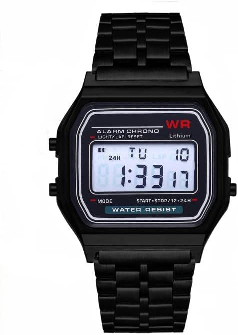 Digital Vintage Square Dial Unisex Wrist Watch for Men & Women -W70