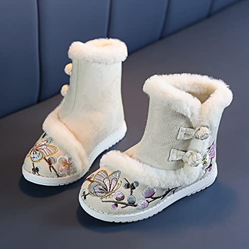 Kids Hanfu Shoes Embroidered Chinese 𝐒tyle Shoes Mesh Vintage Embroidery Snow Shoes for Toddler Boys Girls4