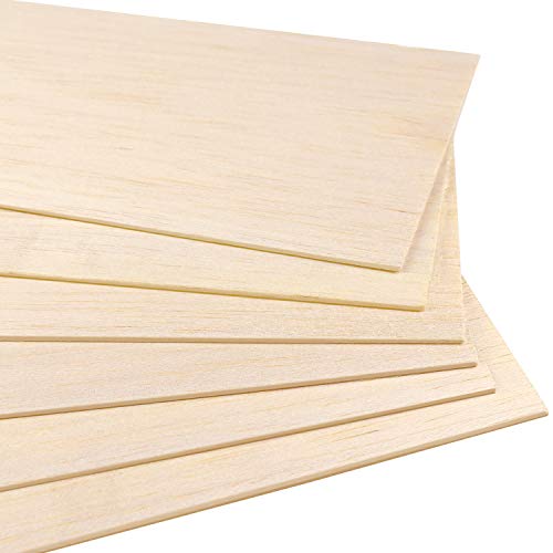 10 Pack Balsa Wood Sheets, Natural Unfinished Wood For House Aircraft Ship Boat Diy Wooden Plate Model, School Projects, Craft Project 100X200X1.5Mm #TOP3