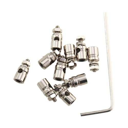 GZWZH 10PCS 2.1mm Pushrod Connector with Linkage Stopper Quick Adjust Mechanism for Model Aircraft Suitable for 1.8 1.9 2.0mm Diameter Steel Wire for Remote Controlled Aircraft DIY Components