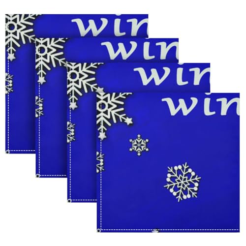 Servilletas de Tela Navidad Copo de Nieve 20x20in Pack 4 miniatura 1