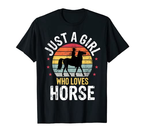 Just A Girl Who Loves Horse Rider Race Horse Riding Camiseta