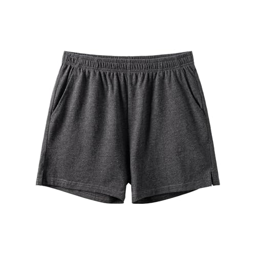 Image of AMY COULEE Mens Lounge Shorts 4 inch Pajama Lightweight Cotton Sleep Bottoms with Pockets