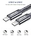 JSAUX USB C to USB C Cable, 3-Pack [6.6ft+3.3ft+1ft ] Type C Fast Charging Cord Compatible with Samsung Galaxy S22 S21 S21+ S21 Ultra S20 Plus S20+ Note 20 10, Google Pixel 6 5 4 3 2 XL-Grey