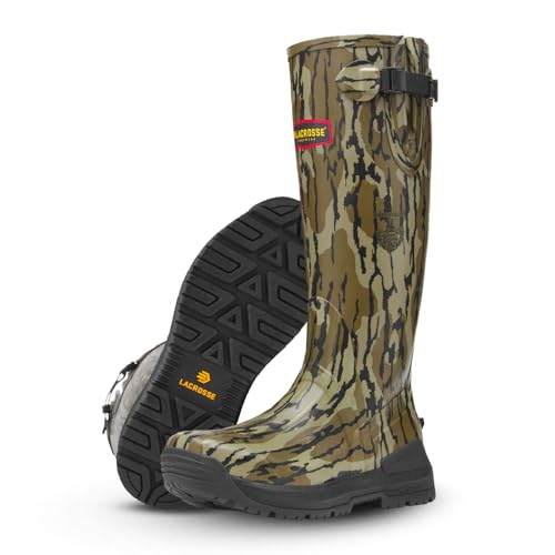 LaCrosse Mens Burly Aero 17 Slip-On Lightweight Waterproof Hunting and Field Boots Mossy Oak Original Bottomland - 12