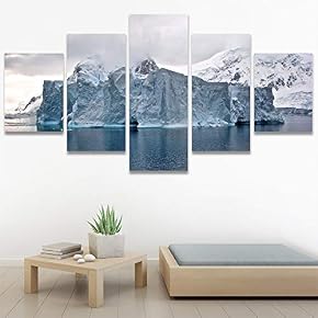 SIGNWIN 5 Panel Canvas Wall Art Modern Art...