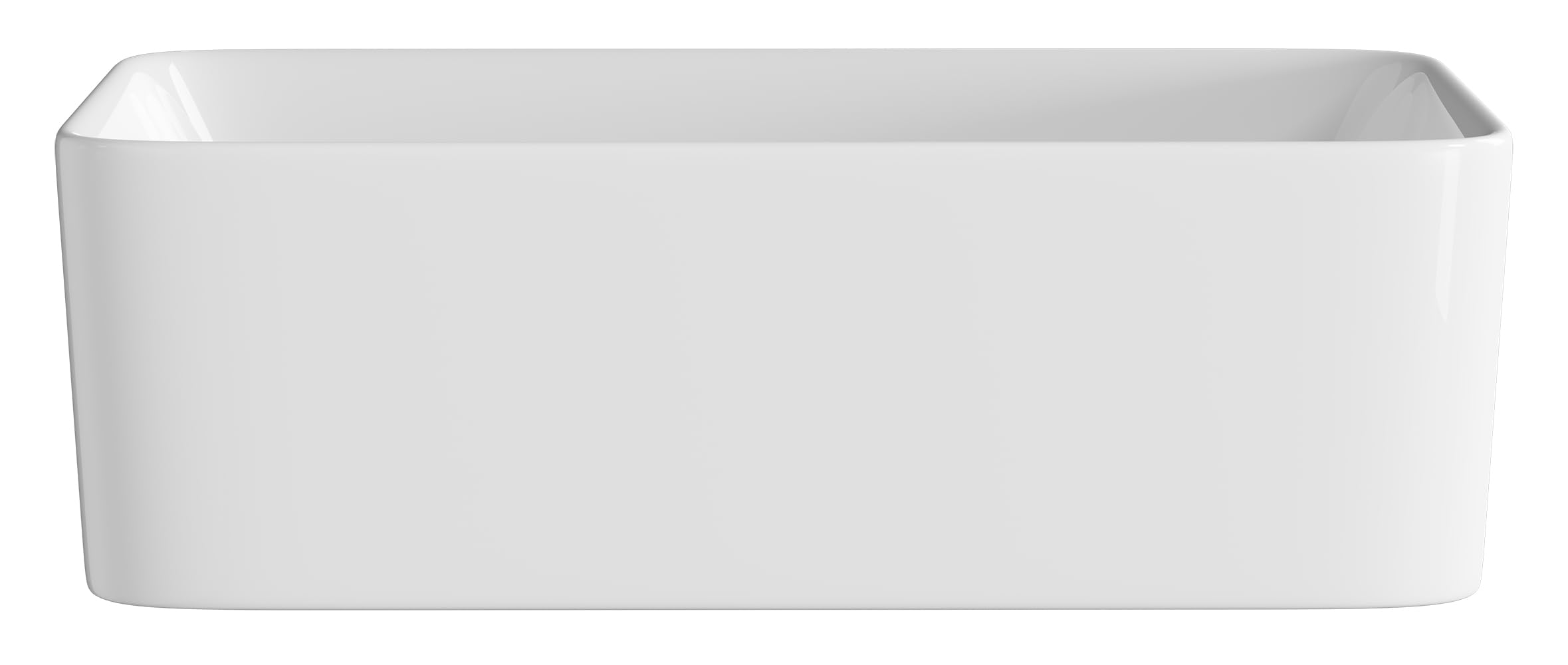 Fregaderos rectangulares de baño de 16 x 12 pulgadas, fregadero de baño pequeño, moderno y clásico de porcelana blanca, fregadero de cerámica para baños, tocadores, baños