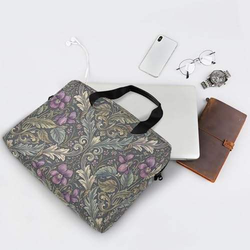 Maletín para laptop 15.6" con asa y correa morado violeta miniatura 7