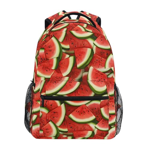 Cute Watermelon Red Fruit Backpack for School Boys Girls Adults Kids Bookbag Laptop Bag 18L
