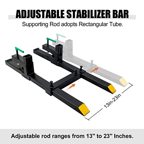 KODOM Clamp On Pallet Forks 43" 2000 Lbs Max, Tractor Forks Heavy Duty Front Loader Forks for Skid Steer, Bucket Forks for Agriculture and Farm