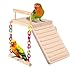 YFFSFDC インコ おもちゃ 鳥 はしご ブランコ 止まり木 組み合わせ3点セット天然木製 セキセイ オカメ コザクラ 文鳥 専用 とまり木 ブランコ ストレス解消 鳥休み遊び場 鳥の巣 鳥栖 鳥かご用品