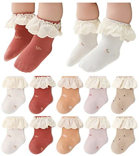 Image of Toptim Newborn Baby-girls Socks and Bow Infant Toddler Ankle Socks