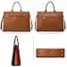 CLUCI Leather Briefcase for Women Laptop 15.6 Inch Professional Business Work Ladies Computer Handbag Shoulder Bag Brown