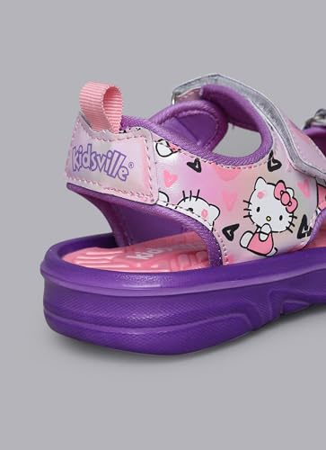 Image of Kidsville Official Hello Kitty Printed Sandals for Girls, Lightweight sole, Waterproof, Comfortable Indoor and Outdoor Footwear for Kids